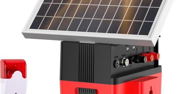 Solar Electric Fence Charger with Siren Alarm (1.2 Joules)